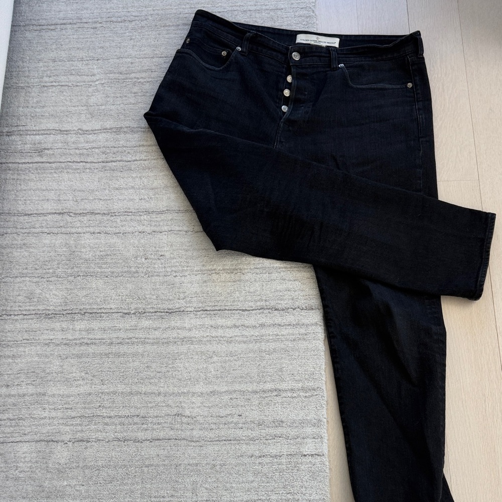 Golden Goose mens Black Skinny Button-Fly Jeans